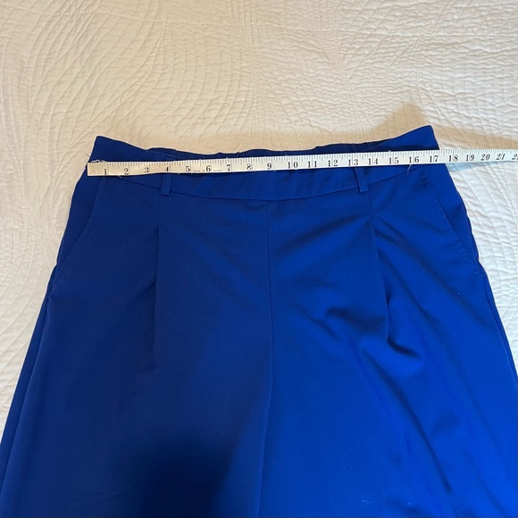 Royal Blue Cropped Wide Leg Pant - Picture 7 of 9
